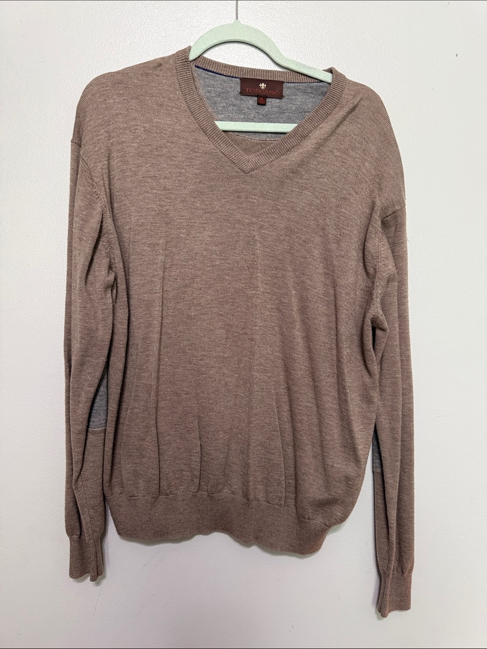 Light Brown V-Neck Men’s Sweater -